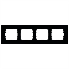 Изображение Рамка 4-постовая, стекло Black Glass